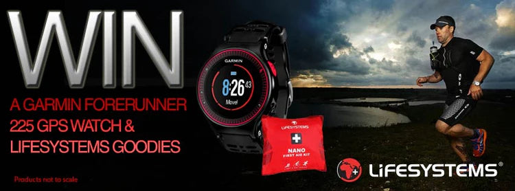 Win a Garmin Forerunner 225 and Lifesystems Prizes.