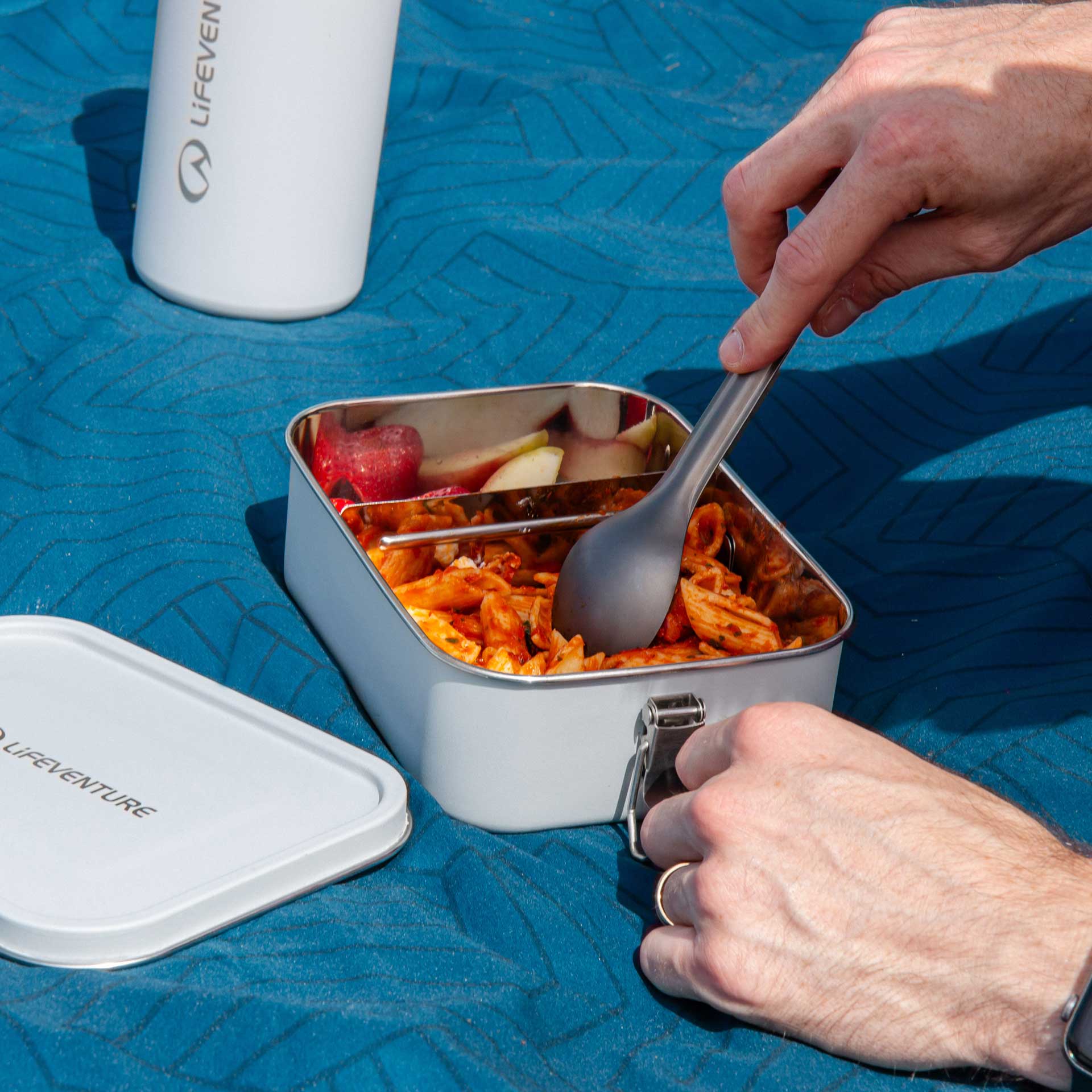 Stainless Steel Lunch Box - variant[Light Grey]