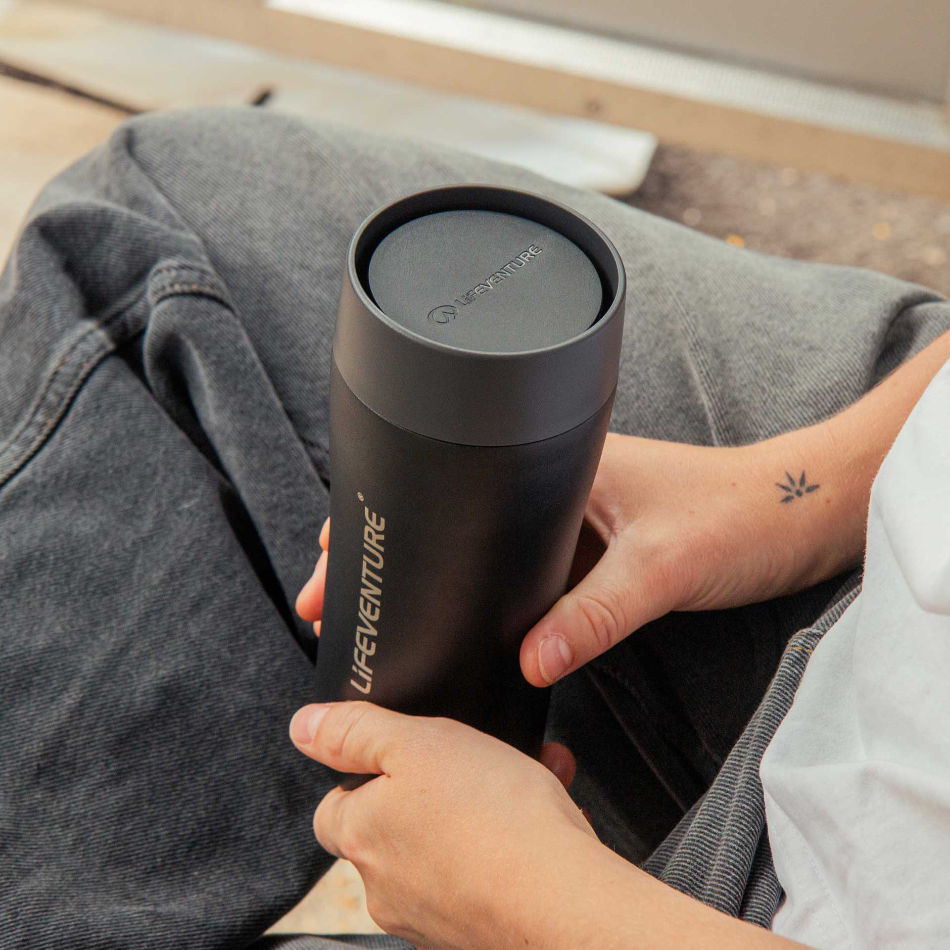 One-Touch Thermal Mug - variant[Black]