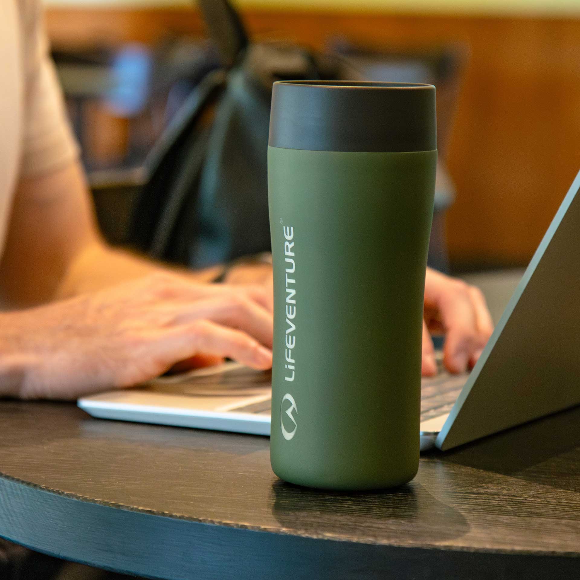 One-Touch Thermal Mug - variant[Khaki]